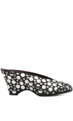 Cloak studded mules