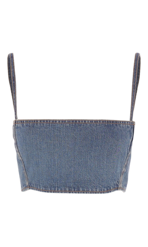 Denim bustier top