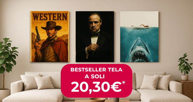 Trasforma la tua foto in un’opera d’arte senza tempo con la nostra Tela Premium – ora a soli 20,30€*.