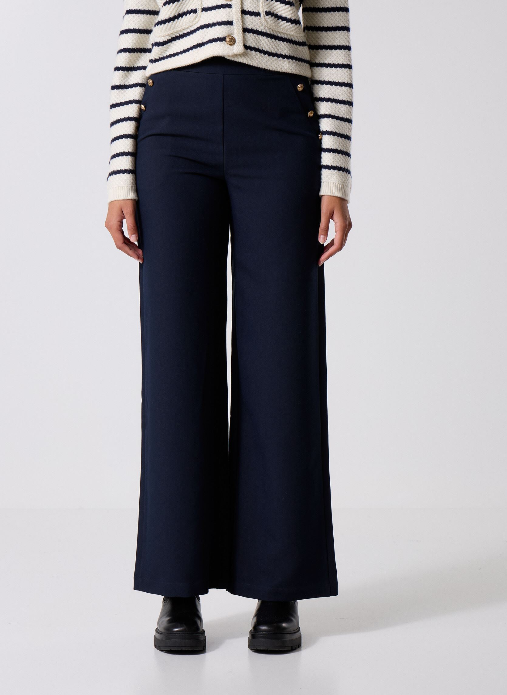 IKKS Women Pantaloni dritti Pantalone diritto - B222055 donna blu