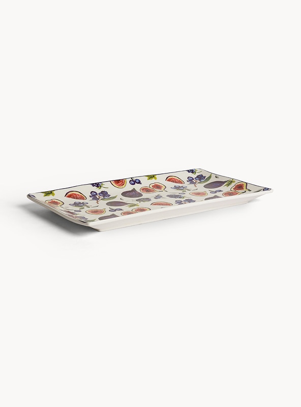 Vassoio new bone china motivo fichi