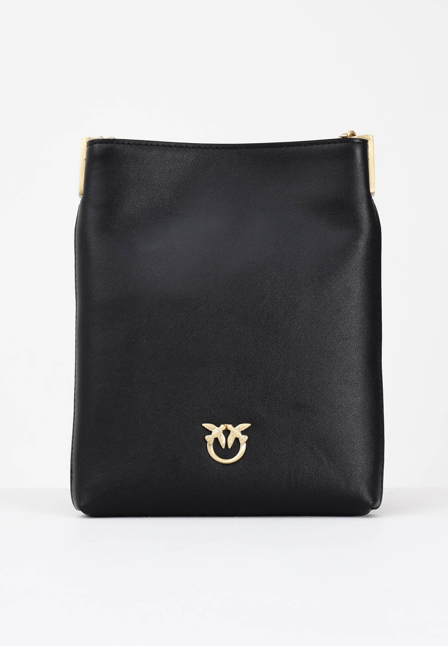 Image of PINKO Borsa a tracolla nera da donna dalla forma a secchiello