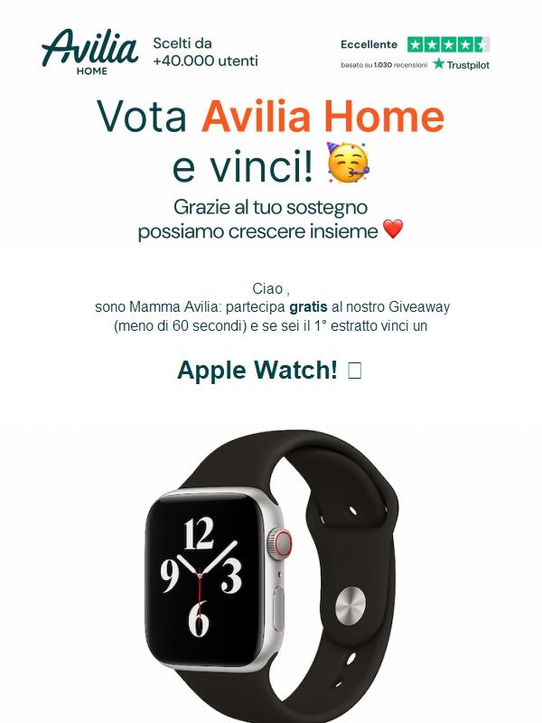 Ciao, vinci l’Apple Watch o uno degli altri premi 🎁