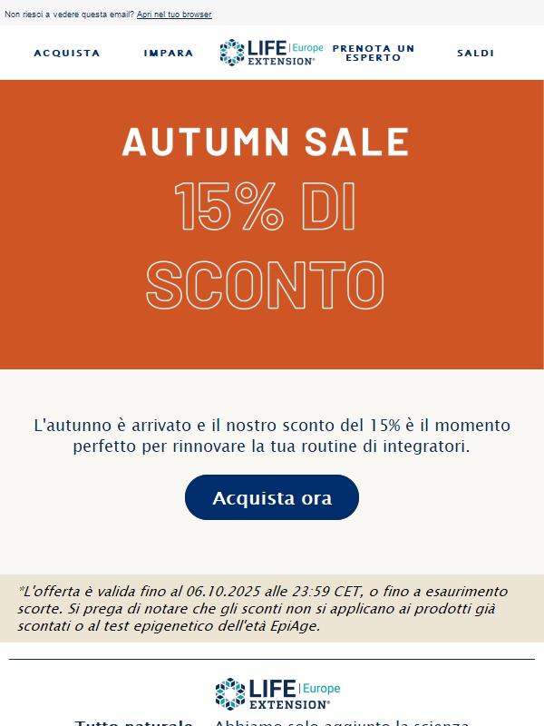 Non dimenticare i saldi autunnali