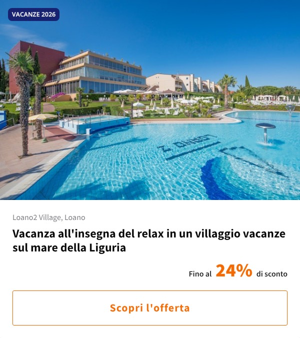 Vacanza all'insegna del relax in un villaggio vacanze sul mare della Liguria