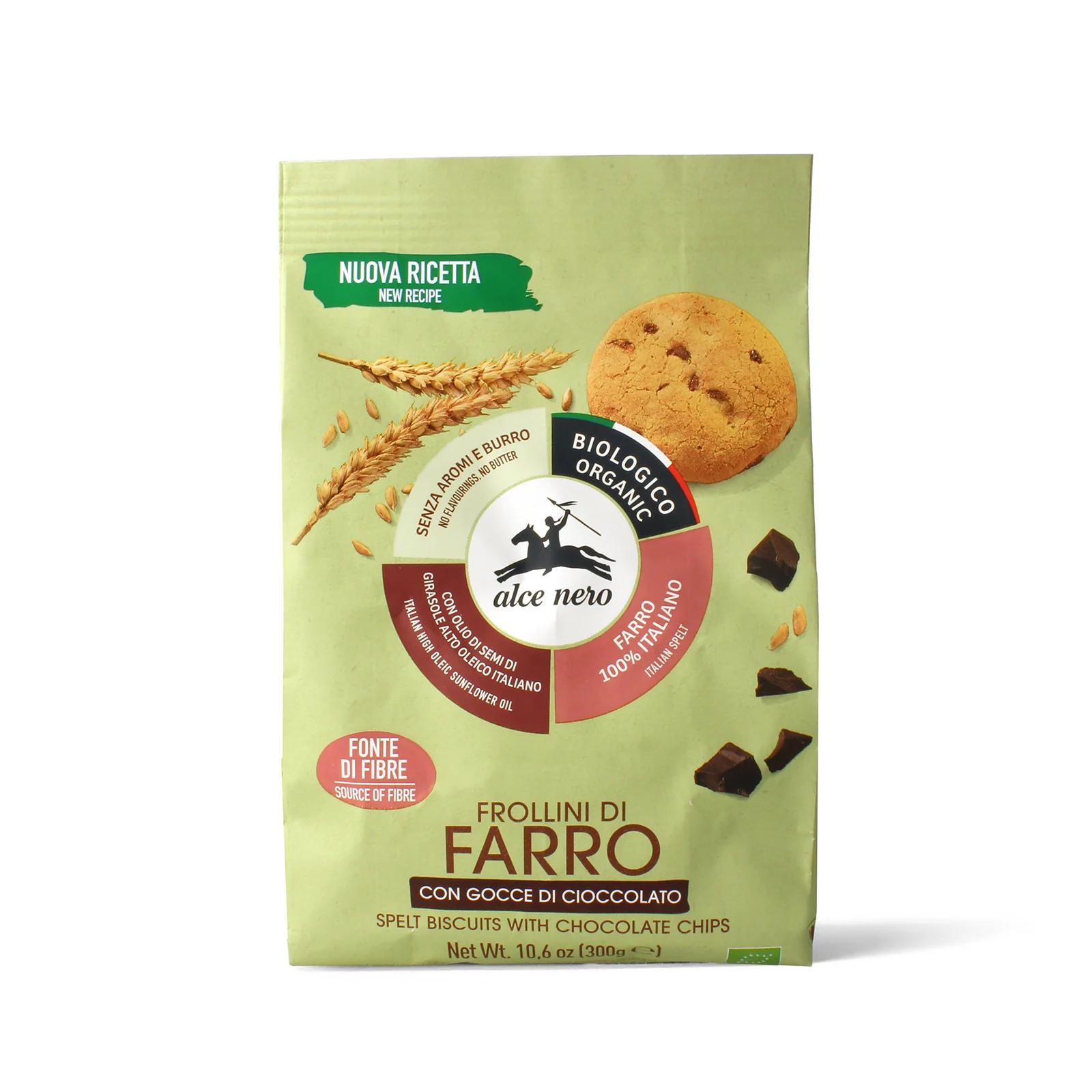 Image of Frollini di farro con gocce di cioccolato biologici