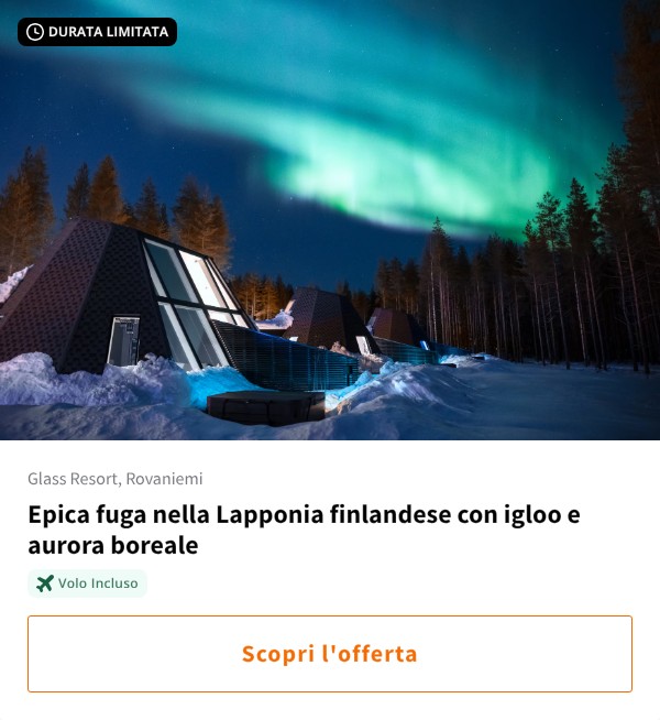 Epica fuga nella Lapponia finlandese con igloo e aurora boreale