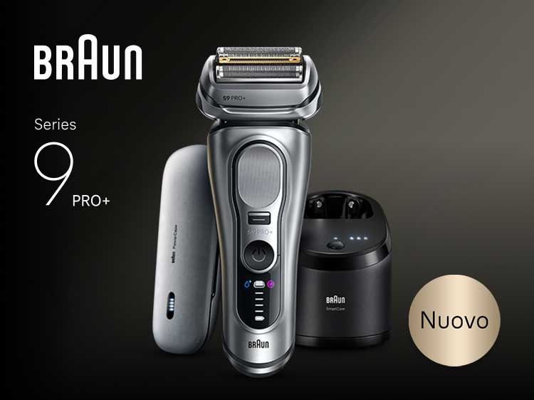 Braun Series 9 Pro+ con custodia di ricarica e stazione di pulizia