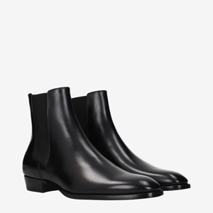Celine Ankle Boots Men Leather Black