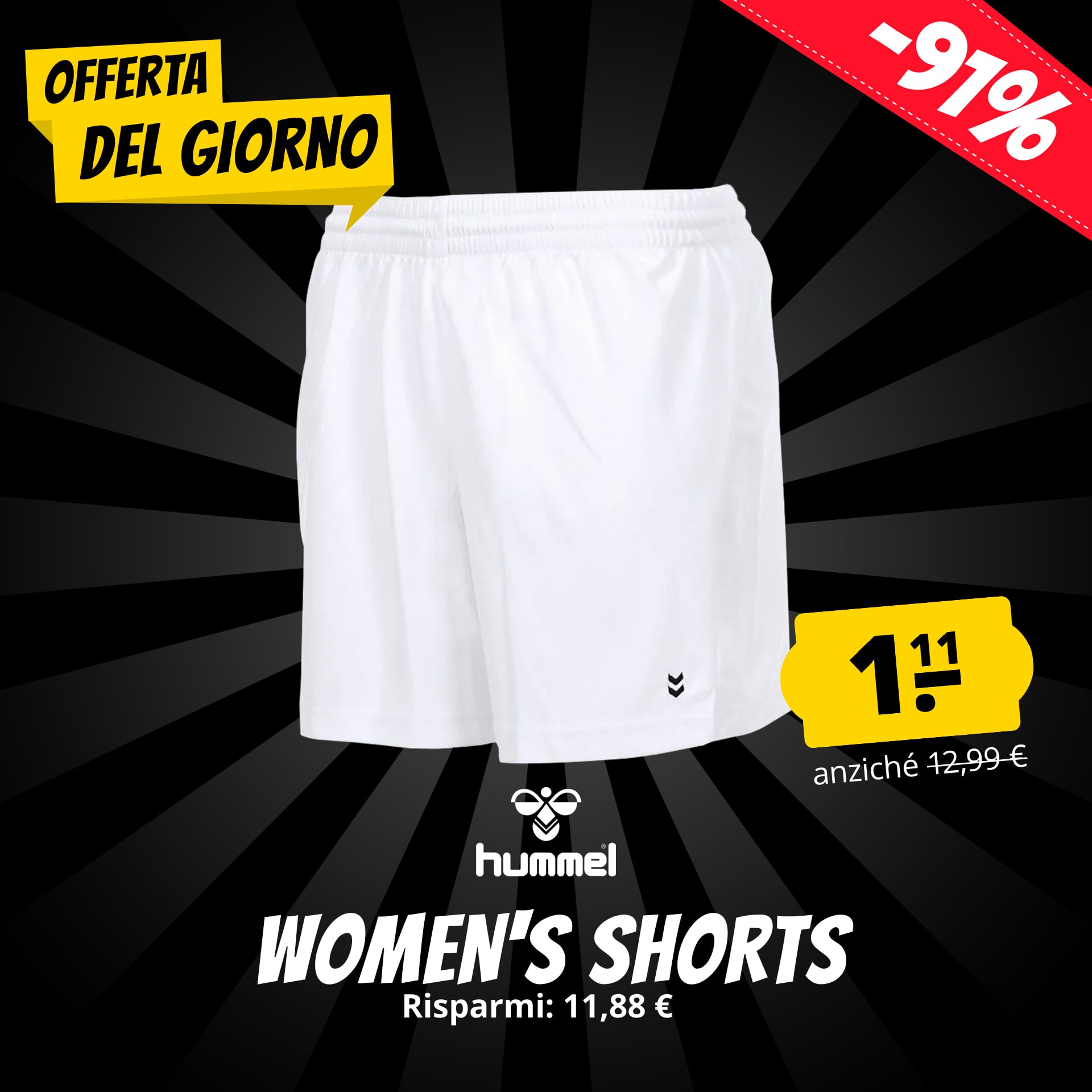Hummel euro donna shorts