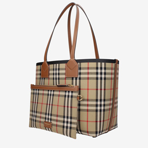 Burberry Shoulder Bags Women Fabric Beige/Black
