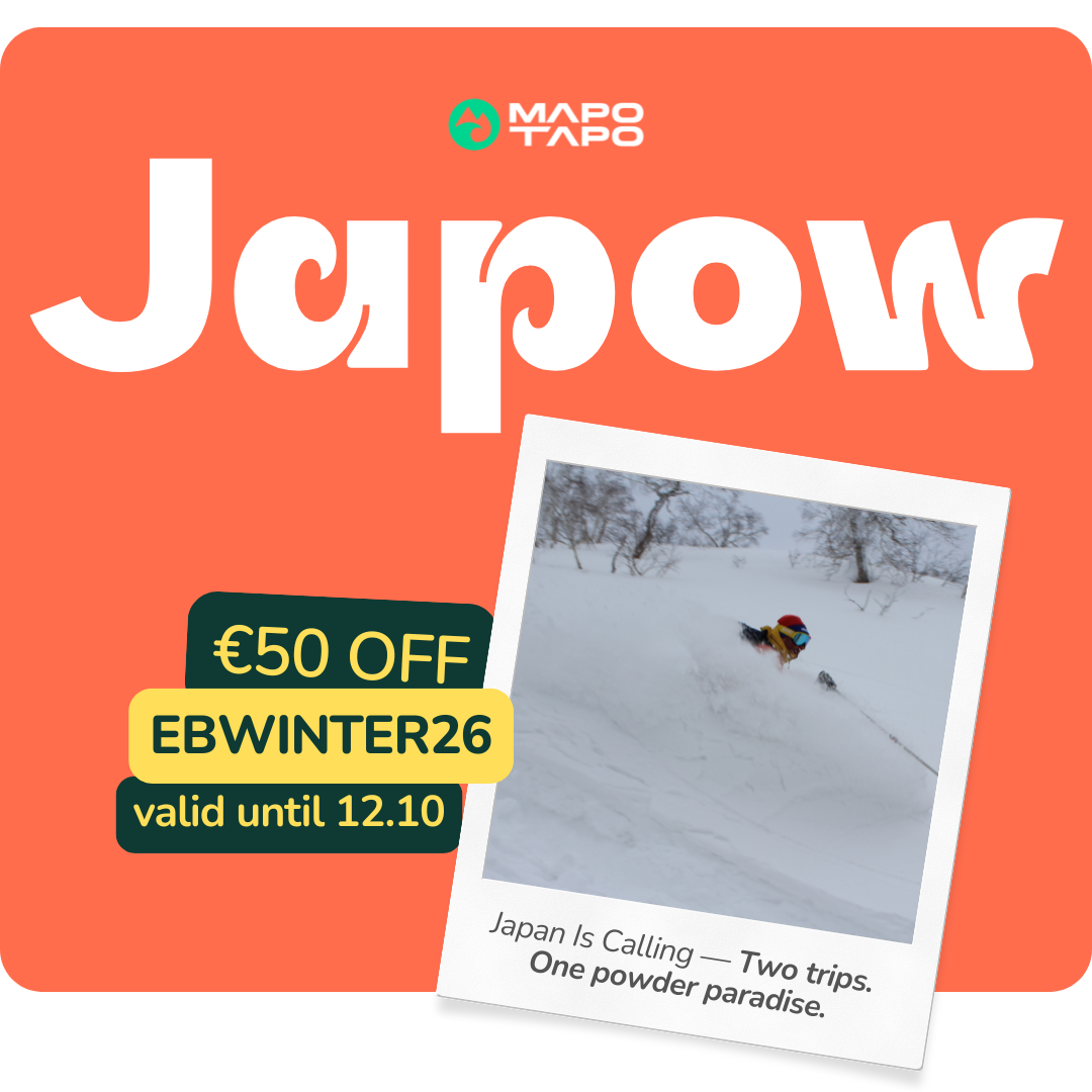 Ale's most loved: wearing Pit Viper, skiing Black Crows, traveling Mapo Tapo