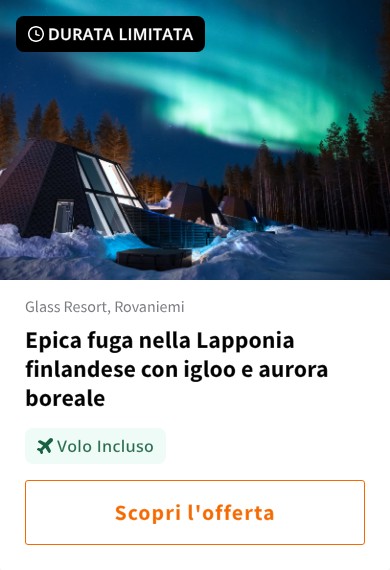 Epica fuga nella Lapponia finlandese con igloo e aurora boreale