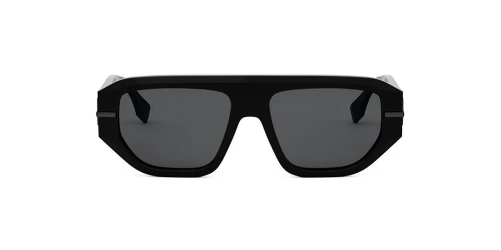Fendigraphy  Occhiali Da Sole Nero Squadrato