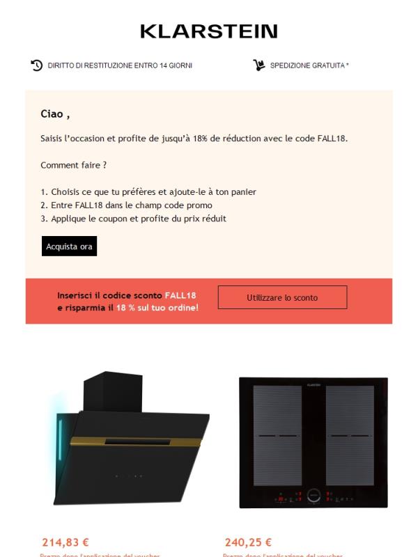 🔥 Fino al 18% di sconto – approfittane!