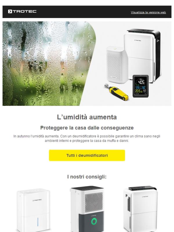 💦 Deumidificatori per ambienti domestici