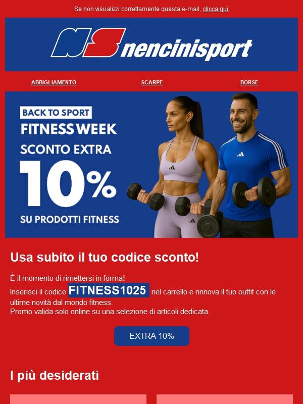 Fitness Week 👉🏻 -10% EXTRA solo per te