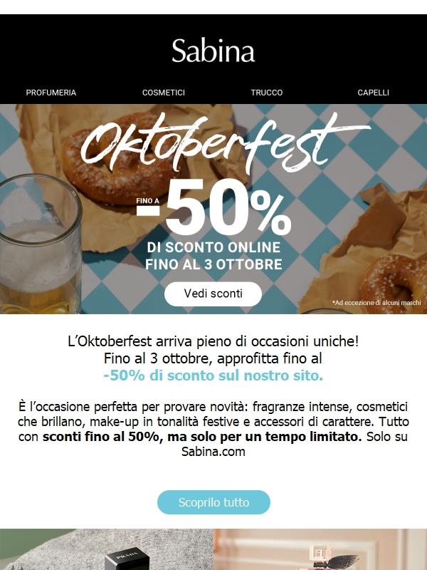 Fino a -50% 🍺 OKTOBERFEST 🍺