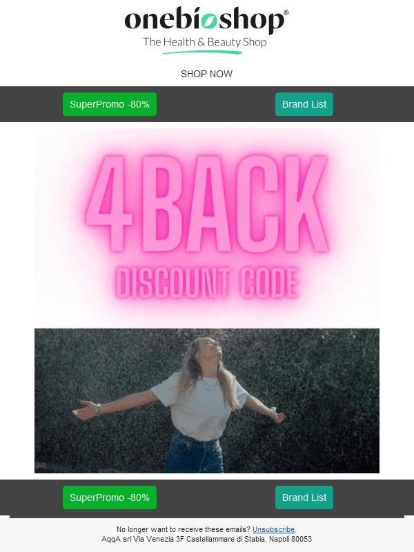 Unlock Your 4BACK Discount Code Savings Today! 🚨