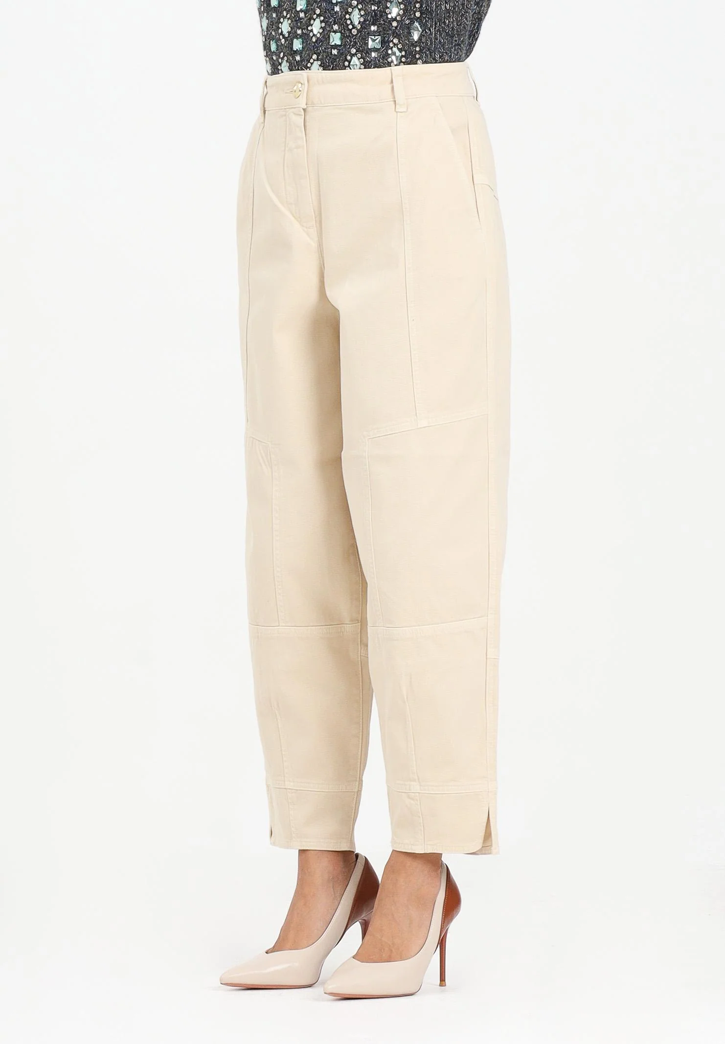 Image of PINKO Pantalone balloon beige da donna