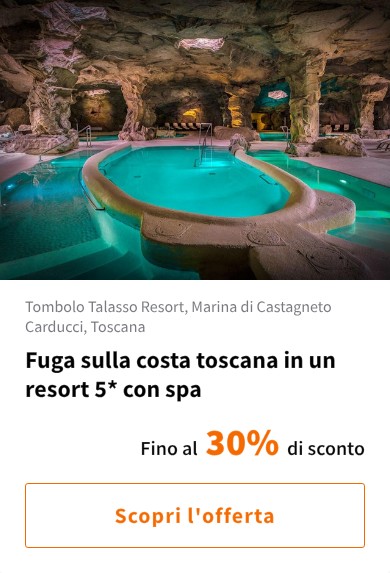 Fuga sulla costa toscana in un resort 5* con spa