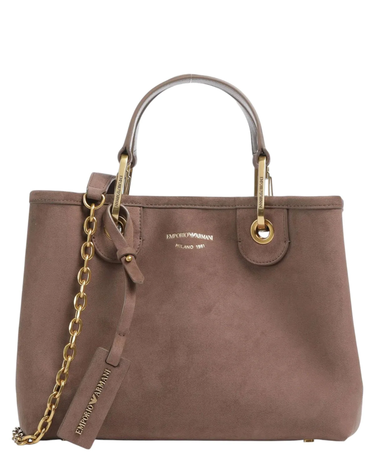 Image of My EA Borsa a Mano in Pelle Bovino Scamosciata