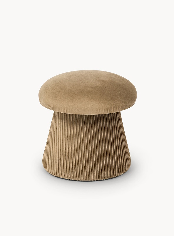 Sgabello in velluto Mushroom