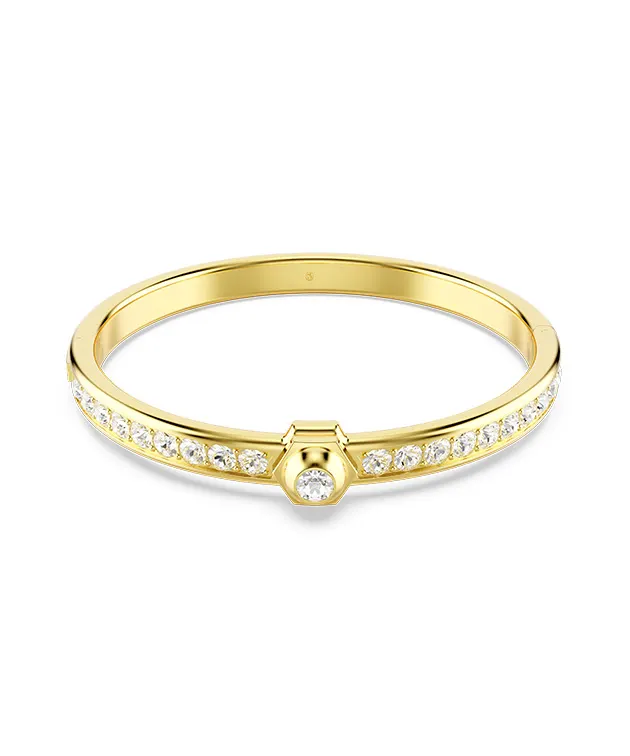 Bracciale rigido Numina, Taglio Round, Bianco, Placcato color oro