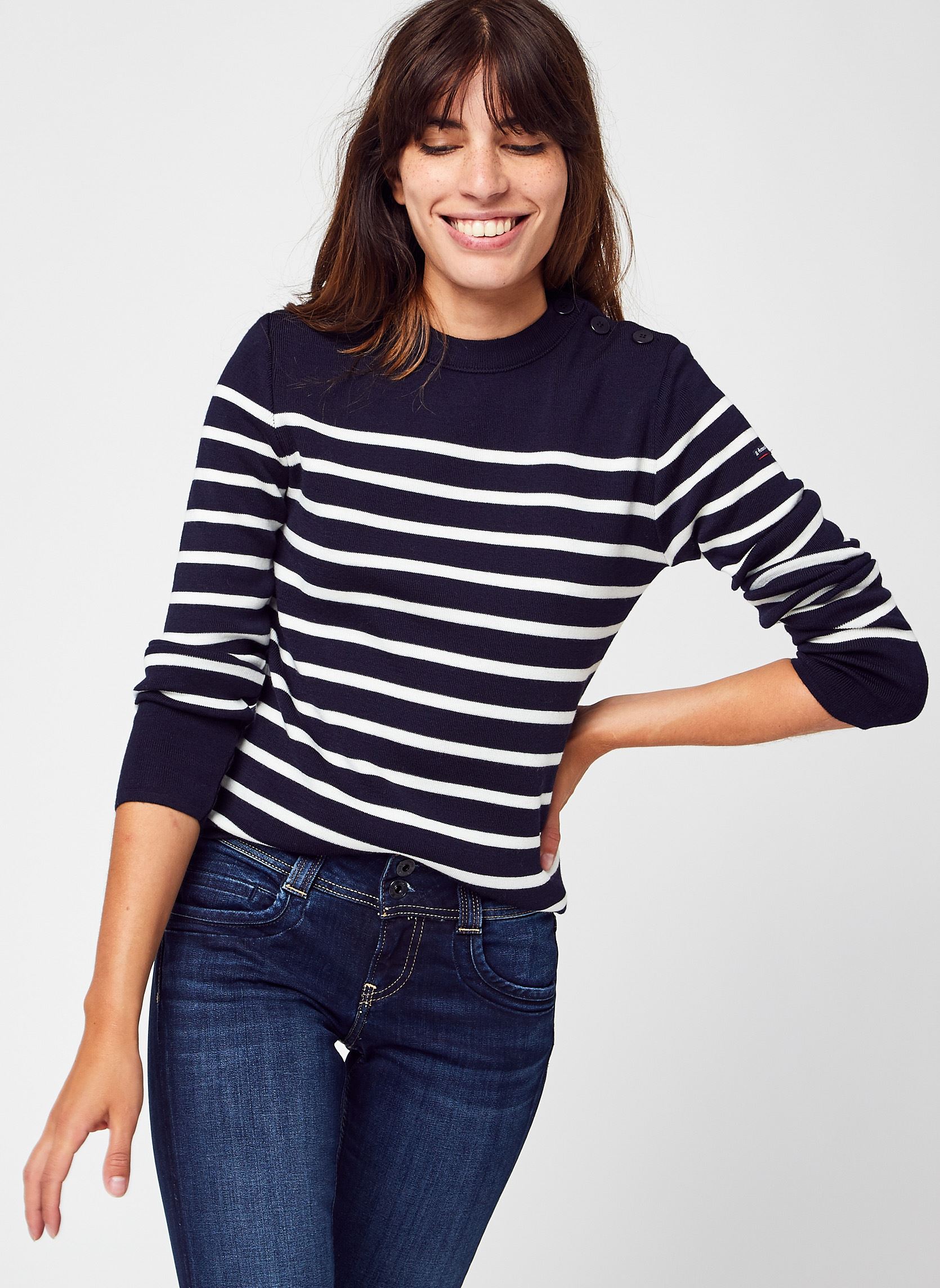 Armor Lux Maglioni Pull Marin '' Briac'' Donna donna blu