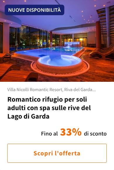 Romantico rifugio per soli adulti con spa sulle rive del Lago di Garda