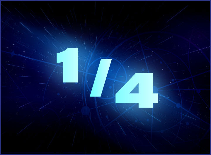 1/4