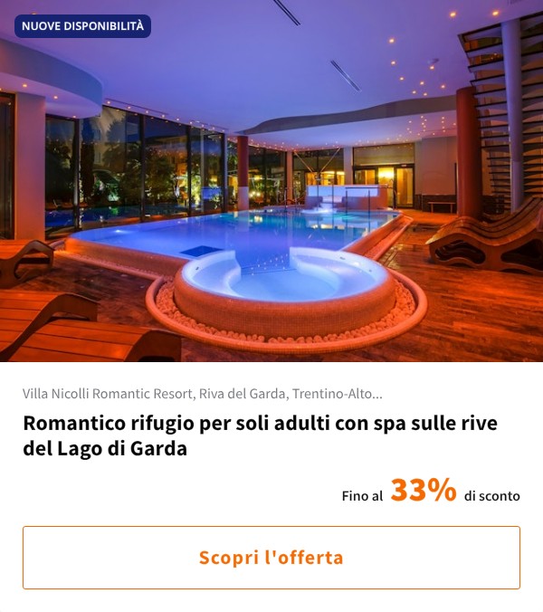 Romantico rifugio per soli adulti con spa sulle rive del Lago di Garda