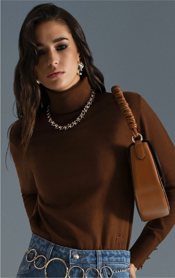 Dolcevita in Maglia Marrone