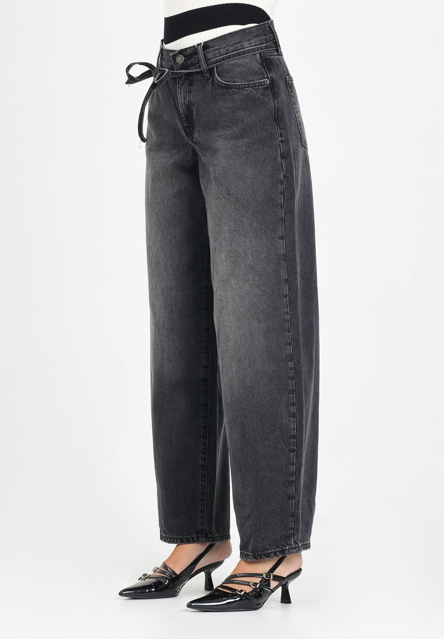 Image of ONLY Jeans Balloon in denim nero da donna