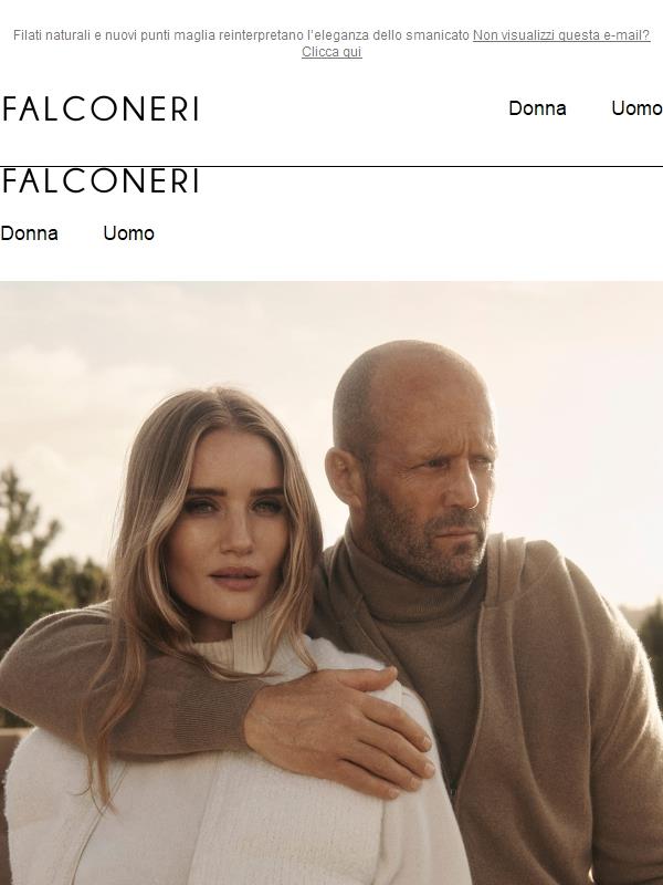 Rosie Huntington-Whiteley & Jason Statham svelano il capo iconico Falconeri