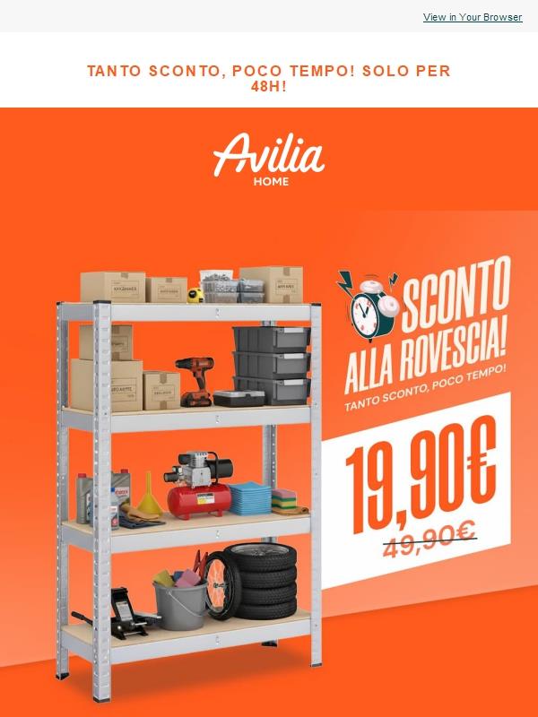 ⚡ Ciao, SCAFFALE IN METALLO A SOLI 19,90€, solo per 48h.