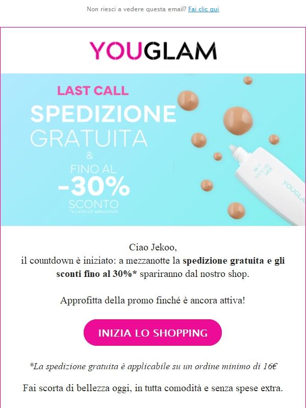 30% di sconto e spedizione gratuita