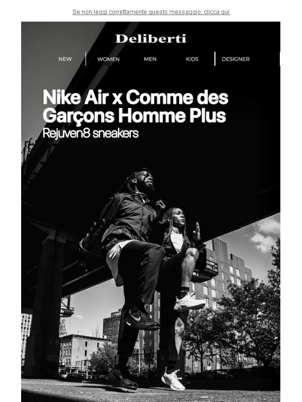 Nike Air x Comme des Garçons Homme Plus 'Rejuven8', disponibili ora in store and online