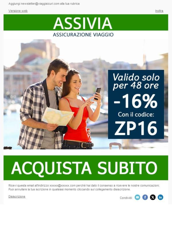 - 16% su tutte le nostre polizze!