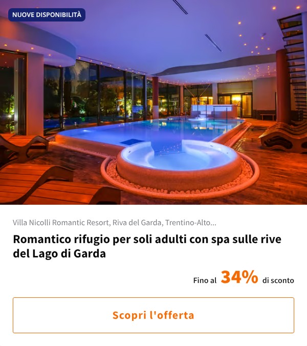 Romantico rifugio per soli adulti con spa sulle rive del Lago di Garda