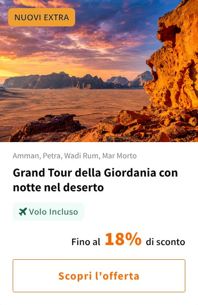 Grand Tour della Giordania con notte nel deserto