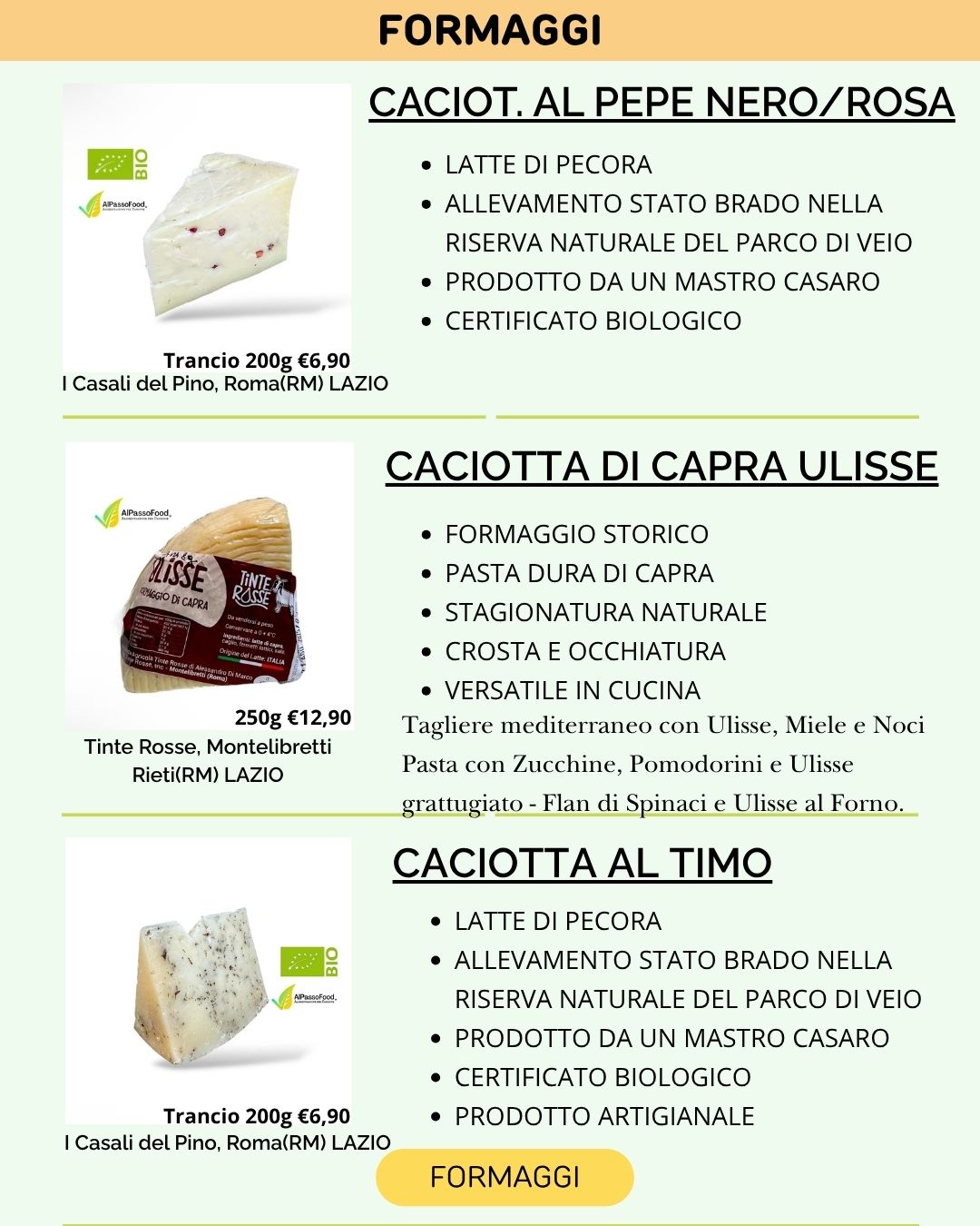 FORMAGGI