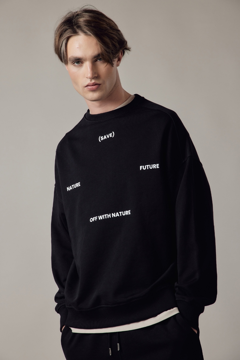Felpa Girocollo Loose Fit