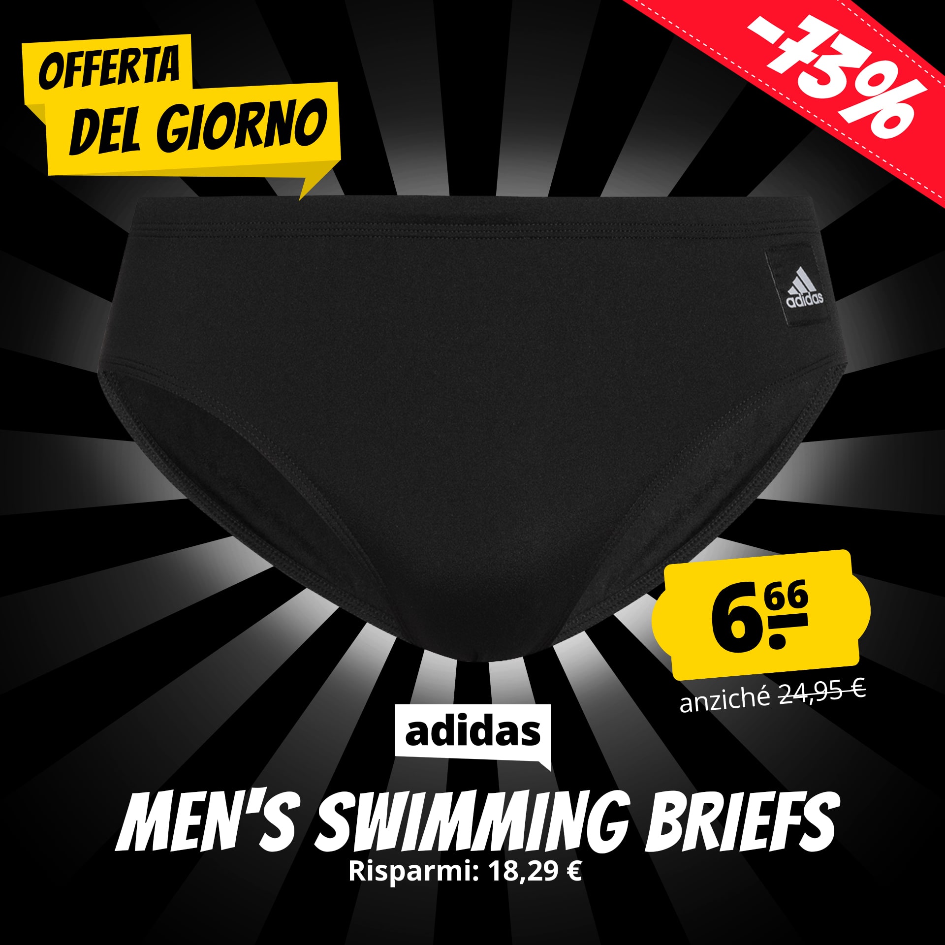 Adidas pro solid uomo slip da bagno