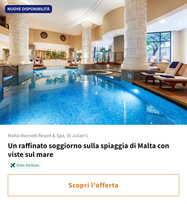 Un raffinato soggiorno sulla spiaggia di Malta con viste sul mare