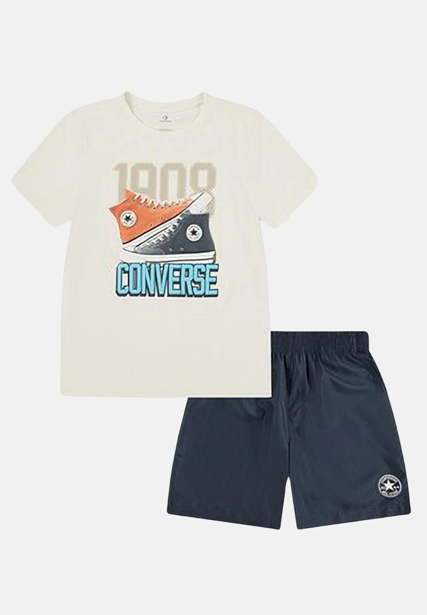 Image of CONVERSE Completino RETRO REMIX blu e beige da bambino