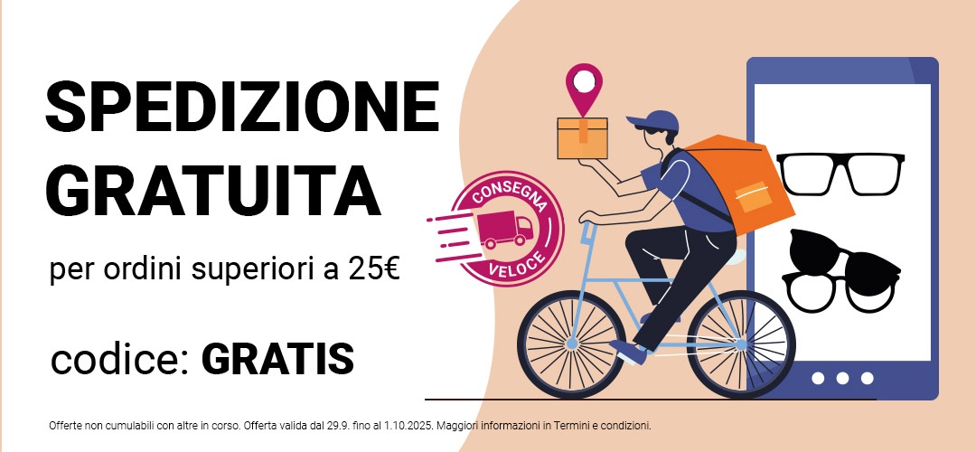 Spedizione gratuita per ordini superiori a 25€. Codice: GRATIS