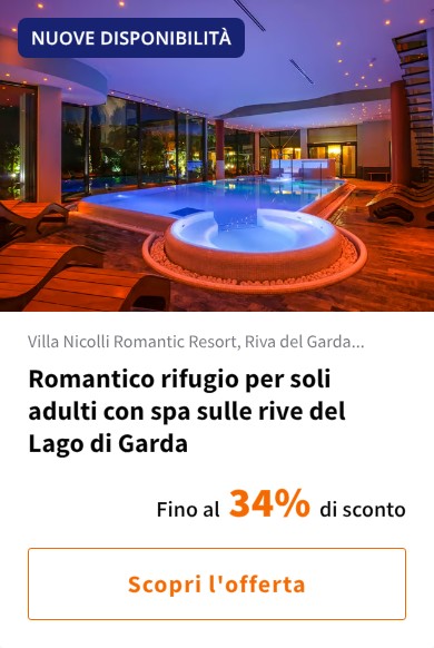 Romantico rifugio per soli adulti con spa sulle rive del Lago di Garda