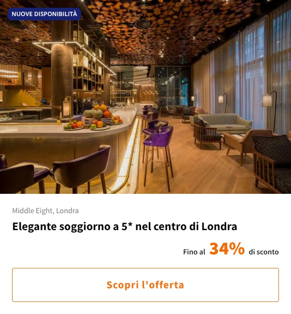 Elegante soggiorno a 5* nel centro di Londra