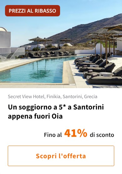 Un soggiorno a 5* a Santorini appena fuori Oia